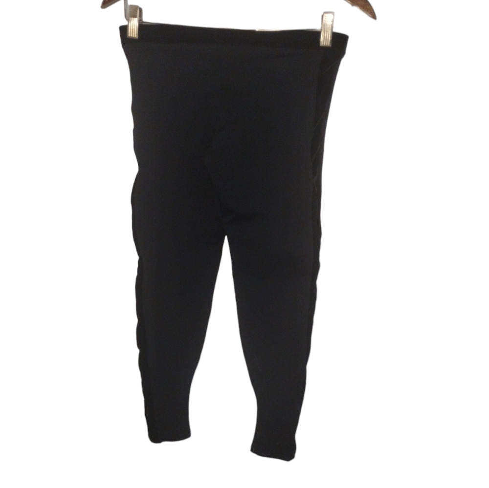 Plan B Black Leggings With Velvet Accemts - Size Medium